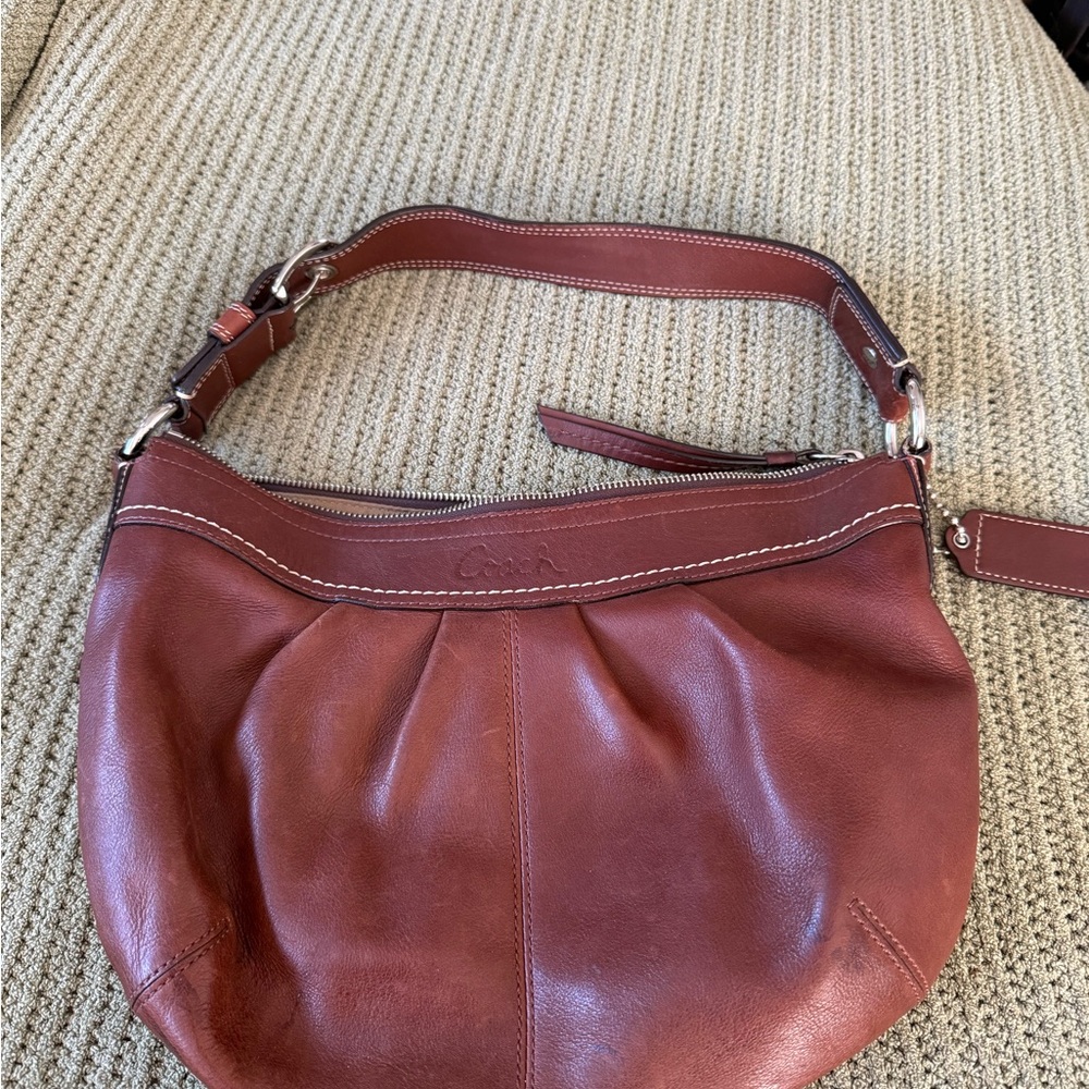 Coach soho pleated  Leather Shoulder Bag f13731